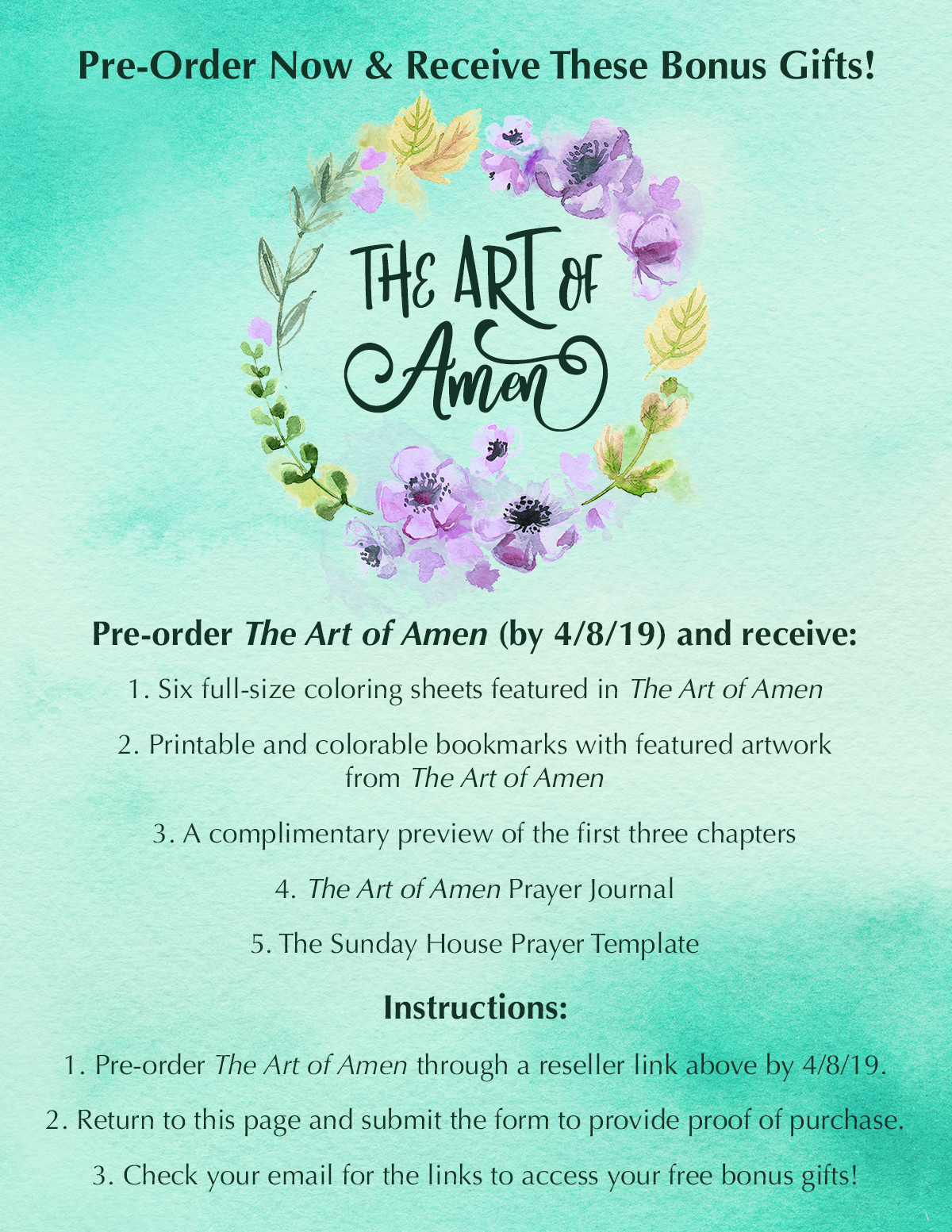 The Art of Amen Pre-Order Incentives The Art of Amen Pre-Order Incentives