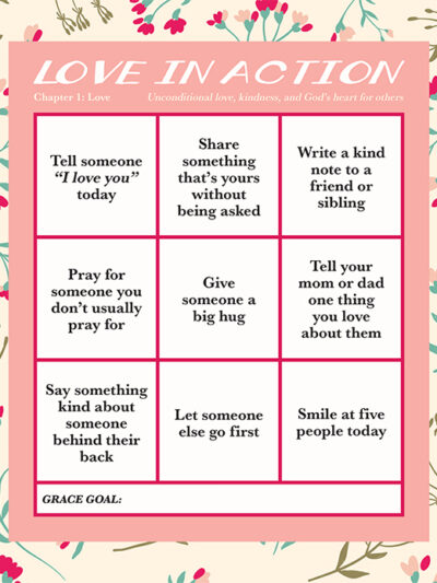 Catherine Bird: Becoming a Girl of Grace Bingo Sheet