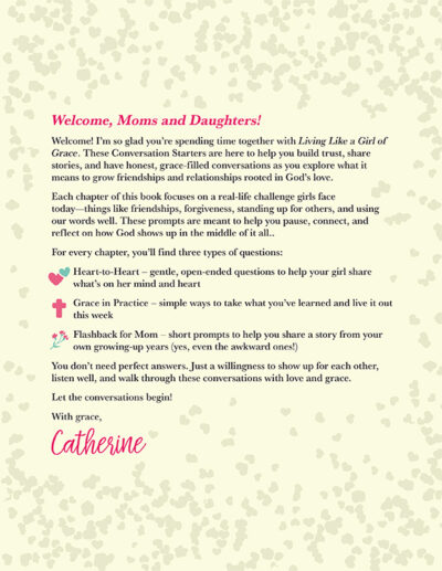 Catherine Bird: Living Like a Girl of Grace Conversation Starters