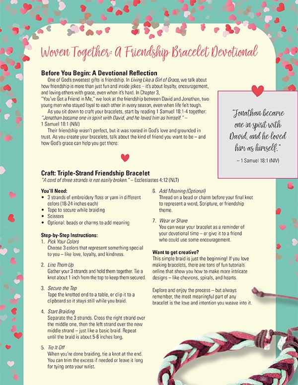 Catherine Bird: Living Like a Girl of Grace Friendship Bracelet Devotional